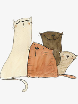 四只小猫咪素材