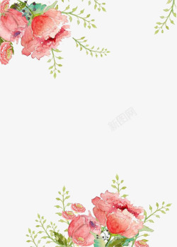 矢量粉色方框素材花朵背景高清图片