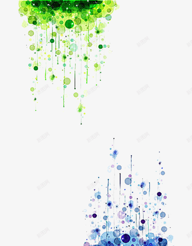 灵气圆点png免抠素材_新图网 https://ixintu.com ppt 圆点 点点 绿色 蓝色 装饰