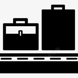 旅行袋行李传送带图标高清图片