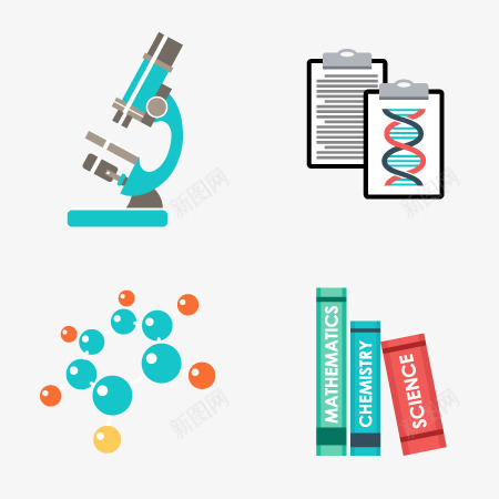 化学物理元素矢量图ai免抠素材_新图网 https://ixintu.com 书本 书籍 化学 科技 矢量图