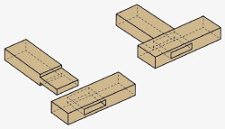 木制品卯榫工艺结构图素材