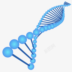 科幻插图蓝色几何化学科技元素高清图片