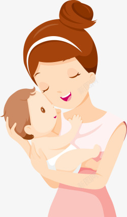 抱着婴儿母亲节开心的妈妈高清图片