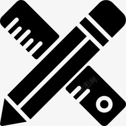 工地施工图纸和铅笔图图标高清图片