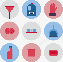物业公司卫生洁具图标高清图片