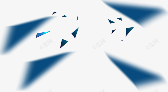 漂浮的三角png免抠素材_新图网 https://ixintu.com 几何 点缀 碎片 蓝色 装饰