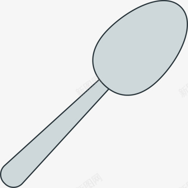 线性勺子标矢量图图标图标