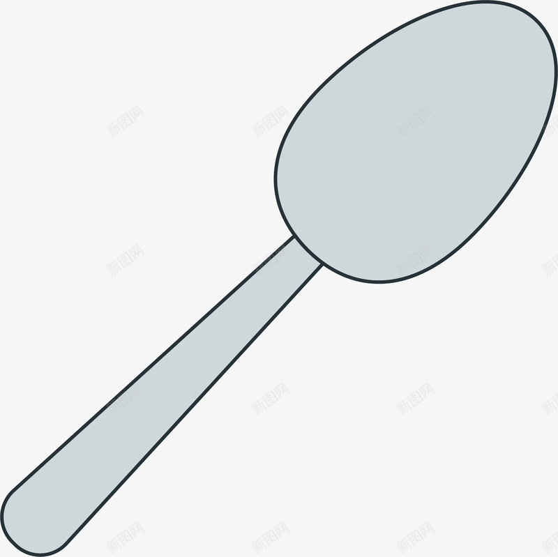 线性勺子标矢量图图标ai_新图网 https://ixintu.com 免抠图 勺子 卡通有趣 扁平化 矢量图案 餐具 矢量图