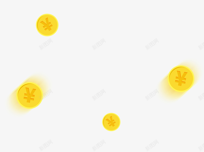 金币漂浮png免抠素材_新图网 https://ixintu.com 圆形 漂浮 金币 钱 钱币 黄色