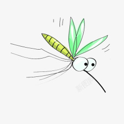 绿色蚊子卡通飞翔的蚊子高清图片