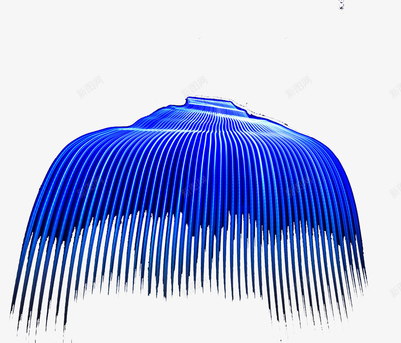 蓝色科技线条装饰png免抠素材_新图网 https://ixintu.com 发散 未来 科幻 科技 线条 蓝色 装饰图案