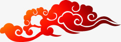 红色云锦中国风红色渐变云纹高清图片