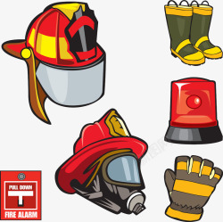 卡通消防工具素材