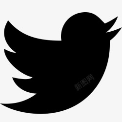 tweet鸟鸣叫推特社会雕文图标高清图片