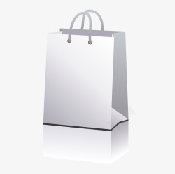 盒子立体拟真白色袋子素材