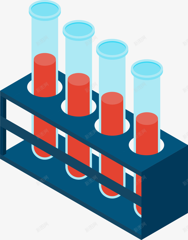 装血验血容器png免抠素材_新图网 https://ixintu.com 化验 医疗物品 矢量图案 立体 诊治 验血