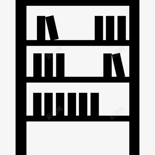 书架上全图标png_新图网 https://ixintu.com 业务 书籍 储存 图书馆 存储 家具 工具和用具 满 财务 货架
