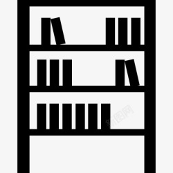 图书货架书架上全图标高清图片