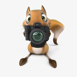 眼睛相机拿相机的松鼠高清图片