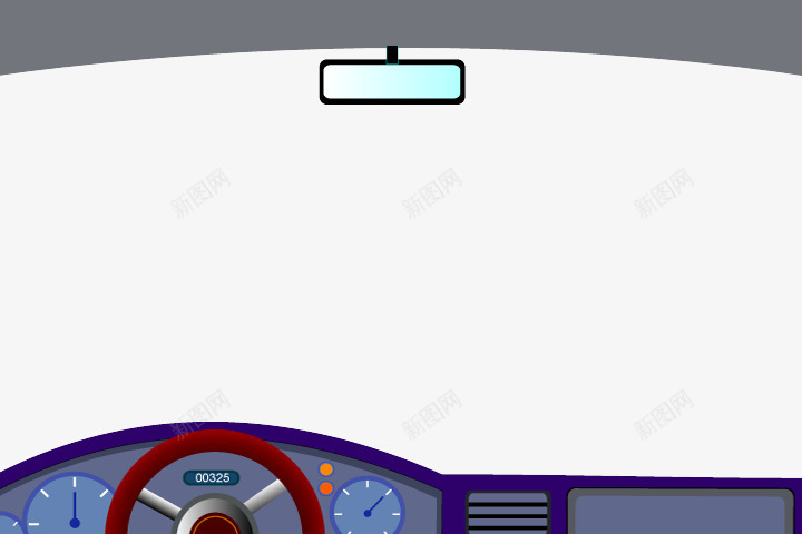 汽车驾驶视角png免抠素材_新图网 https://ixintu.com 汽车驾驶 蓝色 装饰 视角 边框