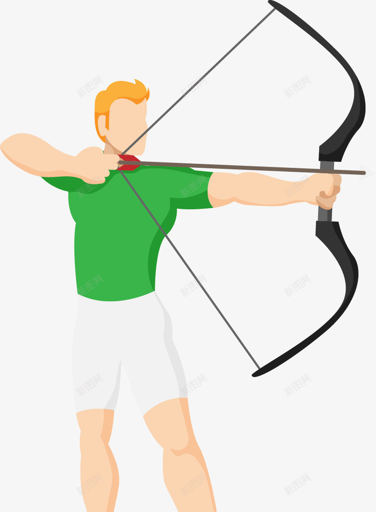 手绘射箭图标png_新图网 https://ixintu.com LOGO设计 体育项目 创意 奥运会 射击 射箭 标志 标志图形 比赛 简笔画 运动人物 运动健身