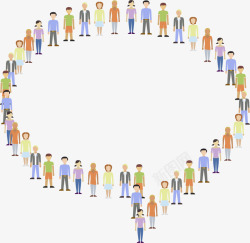 人围一圈中国人口日人群圆圈高清图片