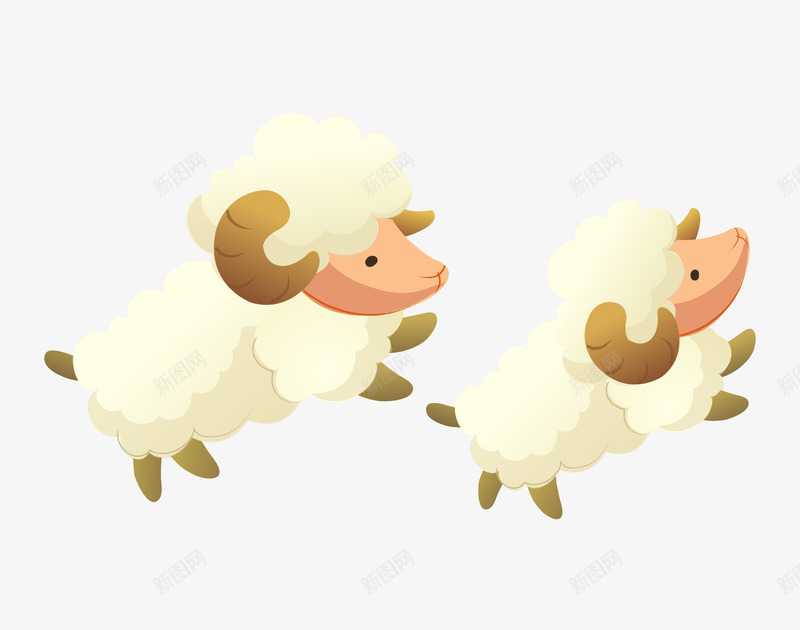 卡通手绘毛茸茸奔跑绵羊png免抠素材_新图网 https://ixintu.com 卡通的绵羊 奔跑的绵羊 手绘的绵羊 毛茸茸的绵羊 矢量的动物