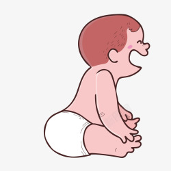 婴儿装PNG哈哈大笑的宝宝矢量图高清图片