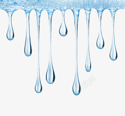 水滴状叶子蓝色水滴状粘液强力胶实物高清图片