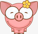 卡通猪png免抠素材_新图网 https://ixintu.com 卡通猪 可爱 大眼睛 母猪