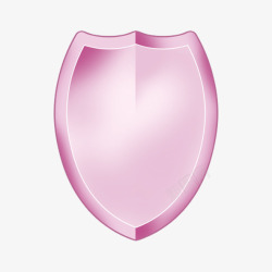 粉色盾牌元素素材