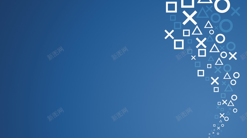 蓝底白色图案海报背景png设计背景_新图网 https://ixintu.com 图案 海报 蓝底 白色 几何 图形 背景