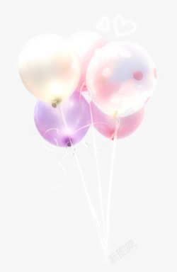 七彩气球浪漫缤纷悬浮气球高清图片