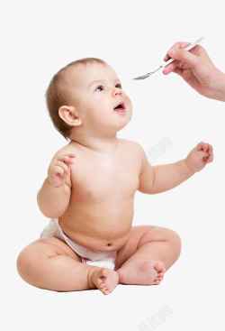 妈妈喂宝宝食物母婴高清图片