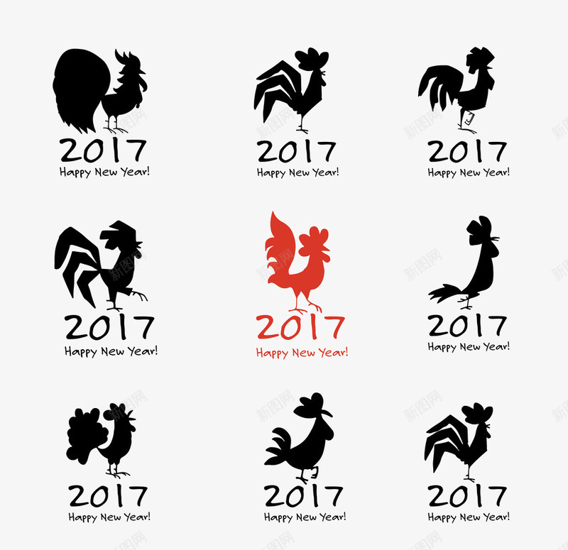 金鸡logo图标png_新图网 https://ixintu.com 剪纸鸡 鸡年快乐 鸡年海报