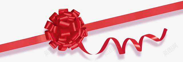 红色礼盒包装绸带png免抠素材_新图网 https://ixintu.com 包装 礼盒 红色 绸带