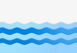 海洋海浪蓝色卡通波浪纹高清图片