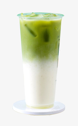 绿色冰块抹茶奶绿产品实物高清图片