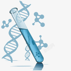 物理蓝色基因科技试管矢量图素材