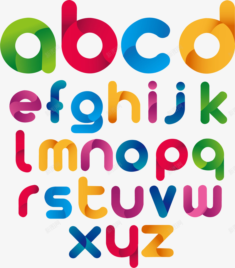 数字字母卡通字母五彩png免抠素材_新图网 https://ixintu.com 五彩 卡通字母 数字字母