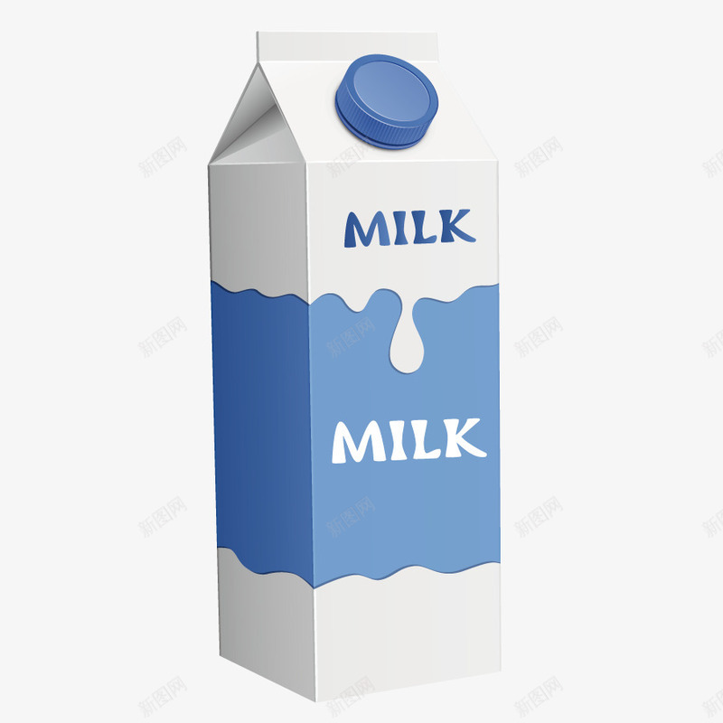 食物牛奶矢量图eps_新图网 https://ixintu.com milk 包装盒 外包装 早餐 瓶子 盒子 矢量图