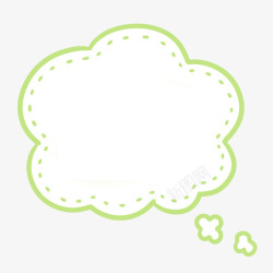 绿色方格对话框绿色可爱卡通对话框高清图片