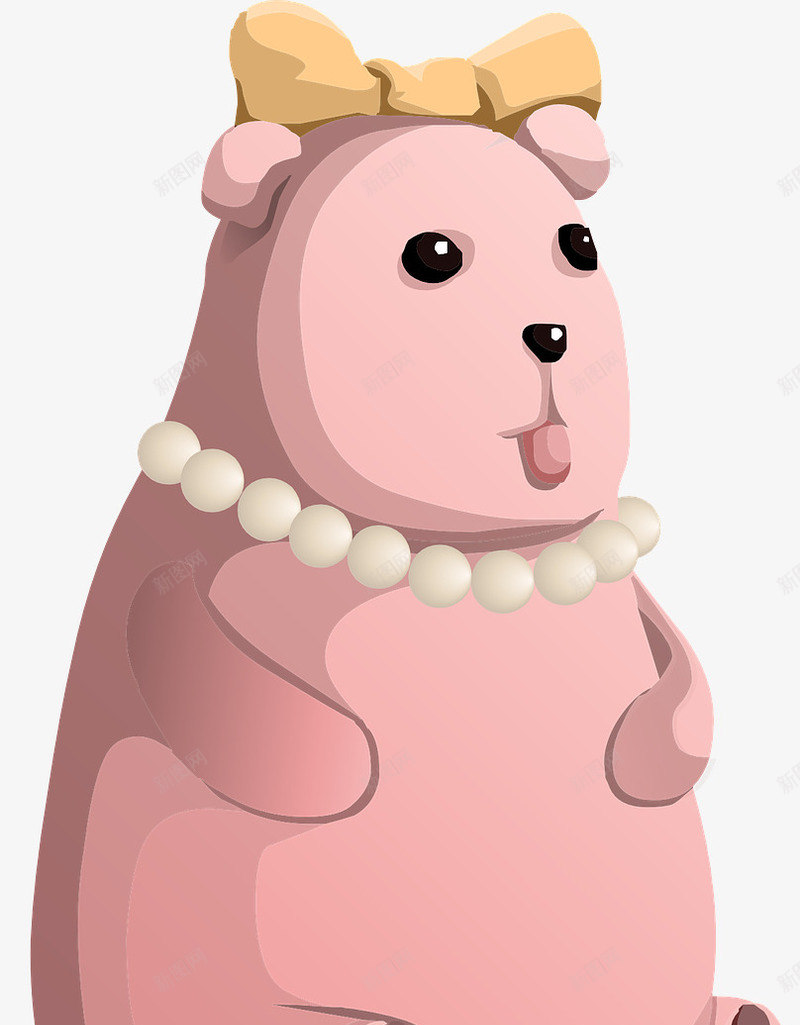 粉色的母猪png免抠素材_新图网 https://ixintu.com 卡通 布娃娃 母猪 粉色