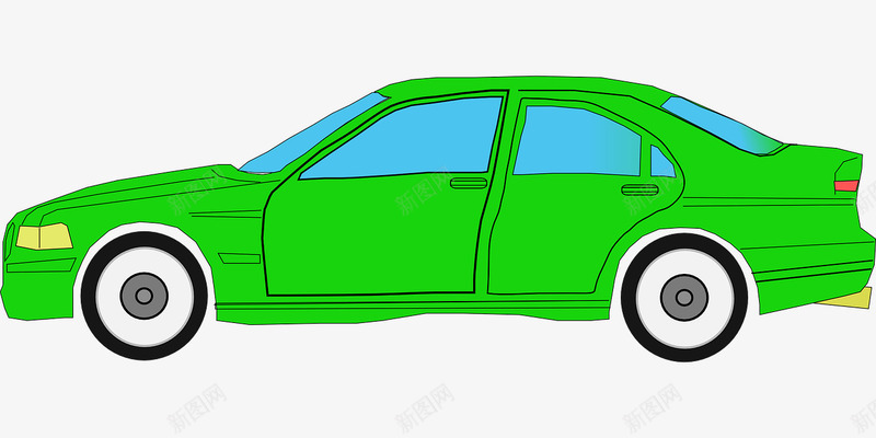 绿色的汽油车png免抠素材_新图网 https://ixintu.com 汽油车 绿色 轿车 速度