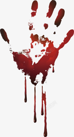 喷血的吸血鬼滴血的手印矢量图高清图片