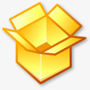 打开的纸箱子图标png_新图网 https://ixintu.com 图标 盒子 纸箱 黄色