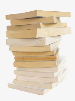智慧棕色排列不整齐的堆起来的书实物高清图片