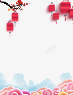 梅花树中国风展板高清图片