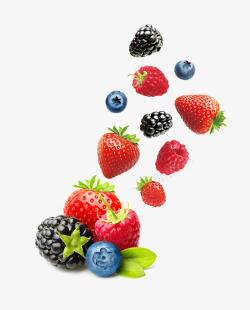 草莓沙冰夏日清新水果海报高清图片